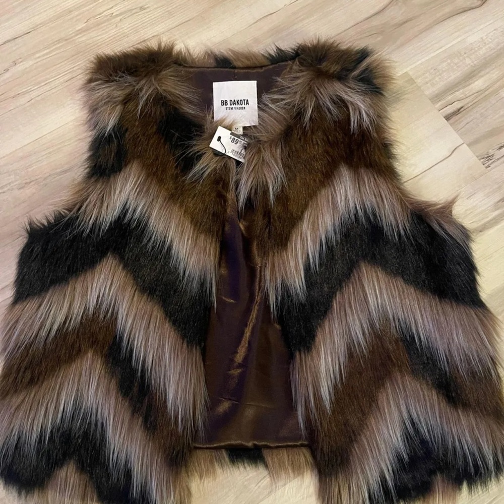Steve Madden BB Dakota Faux Fur Vest